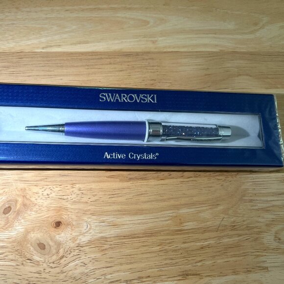 NWT Swarovski Active Crystals USB Pen, Tanzanite, purple, 4GB - Picture 1 of 5